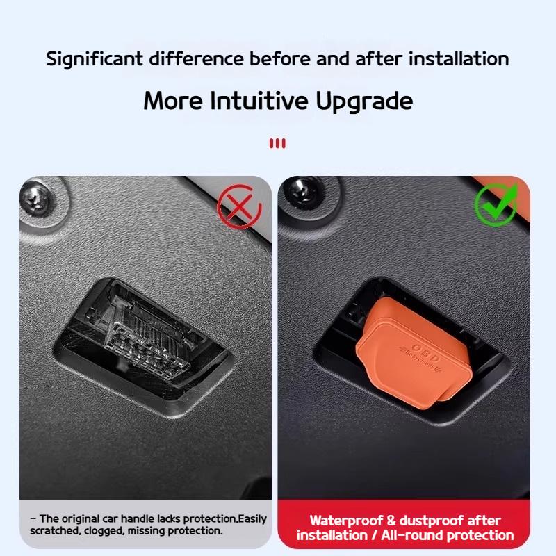Car General OBD Silicone dust-proof and waterproof protective cover for computer diagnostic interface interior accessories