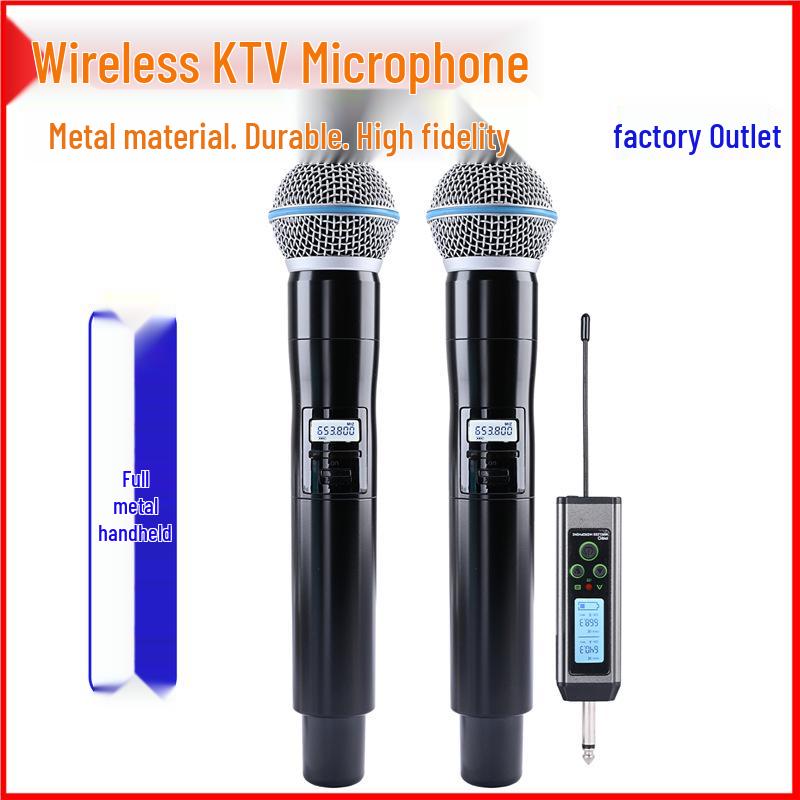 

Dual Wireless Dynamic Microphone Set for School, Meetings, and Performances. Standard