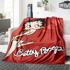 1pc Betty Boop Moon Flannel Blanket,Ultra Soft Warm Plush Throw for Home Bedroom Bed Sofa Cover Camping Picnic gift Y72430