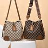 Fashion Handbag Splicing Color Print Single Shoulder Oblique Span Bucket Bag Length 23cm Wide 12cm High 22cm