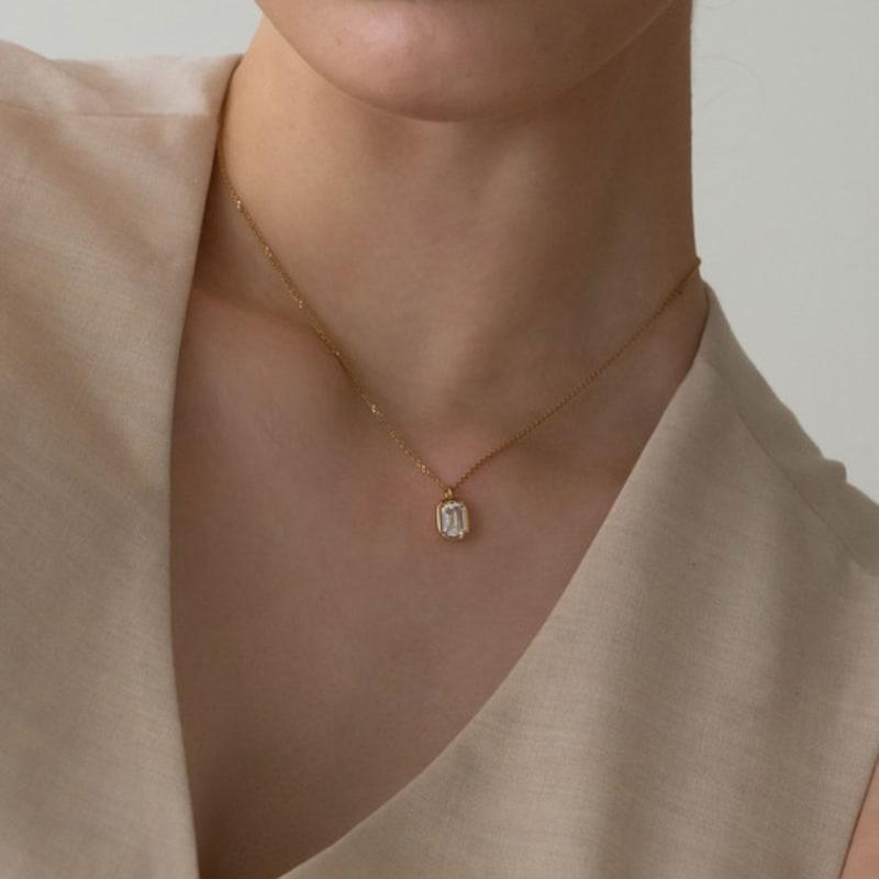 Aube de moi Klassische quadratische kubische Halskette