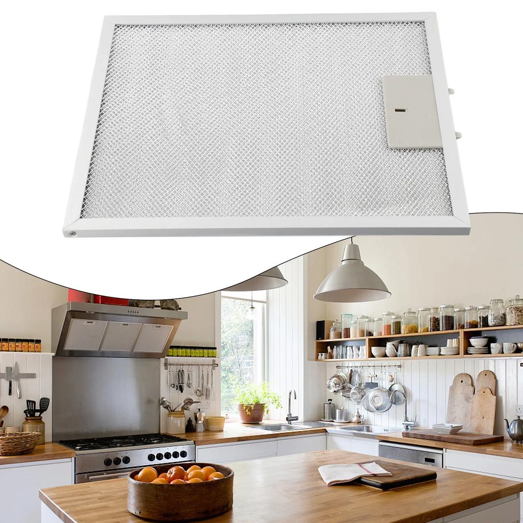 Metal Mesh Range Hood Filter 300 X 252 X 9mm For Cooker Hood Ventilation System With 5 Layer Aluminized Grease Filter