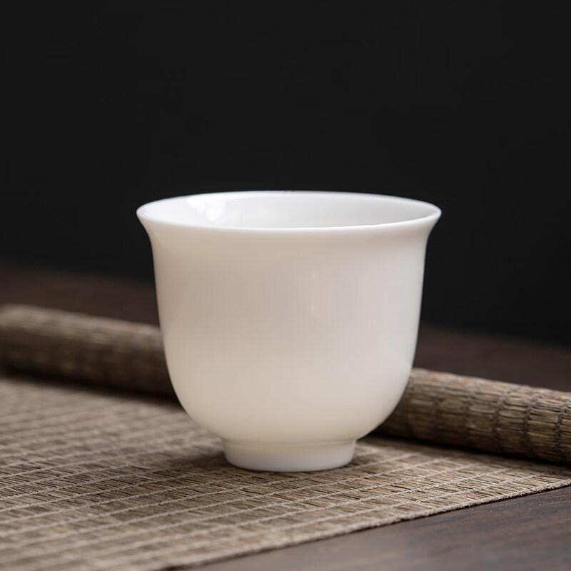 ZISIZ Mutton Fat Jade Porcelain Kung Fu Teacup