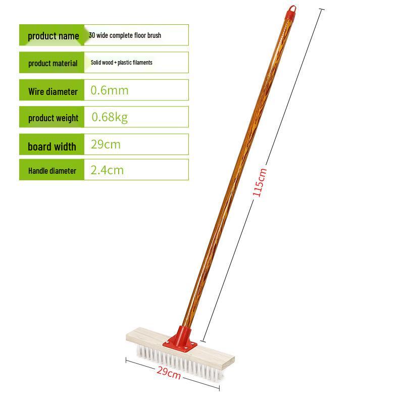 Long-Handled Stiff Bristle Wire Brush for Floors and Tile Cleaning