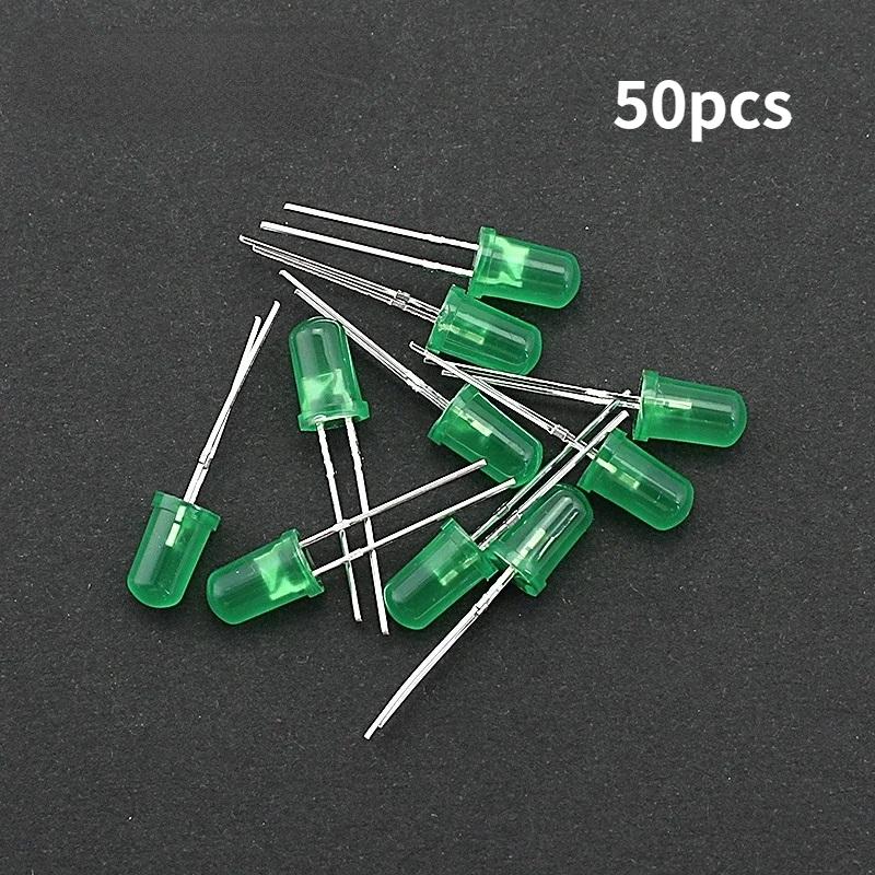 50/60/100PCS 5mm LED Diode White Yellow Red Green Blue Assorted Kit DIY LEDs Light Emitting Set Electronic Diy Kit