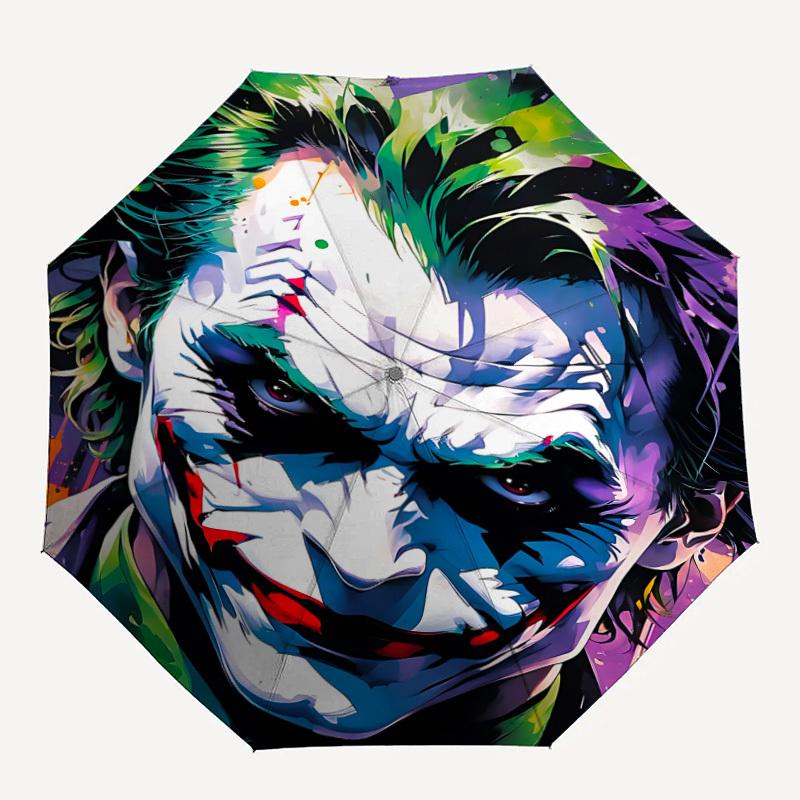 

1pc Joker Automatic Folding Umbrella - Compact 8-Rib Design, Durable Plastic & Iron, Lightweight for Outdoor Daily Use21151