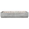 Bed Frame Concrete Grey 120x200 cm Engineered Wood