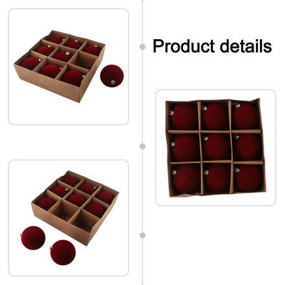 9pcs 10cm Christmas Ball Ornaments Xmas Tree Hanging Velvet Cloth Decorative Balls Home Party Christmas Tree Decor New Year