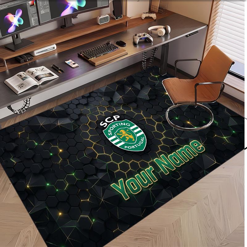 Personalized Crystal Velvet Carpet Sporting CP Pattern Non Slip Floor Rug