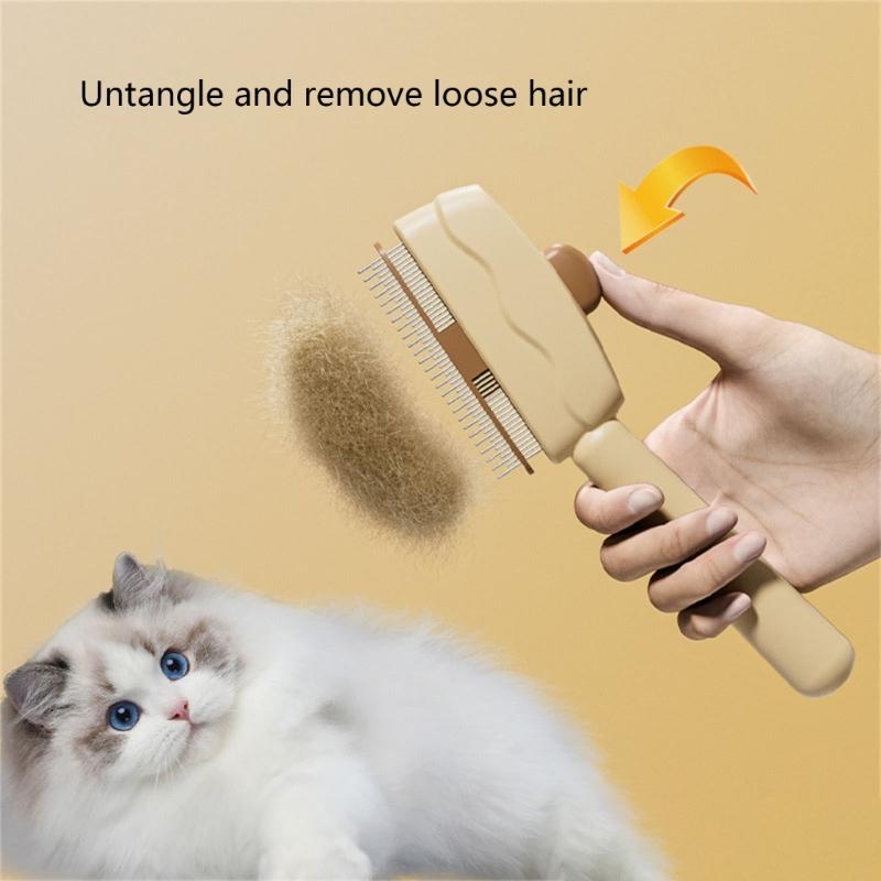 Gentle Pet Hair Brush ABS Deshedding Comb Cats Massage Grooming Tool Reduces Shedding Regular Use
