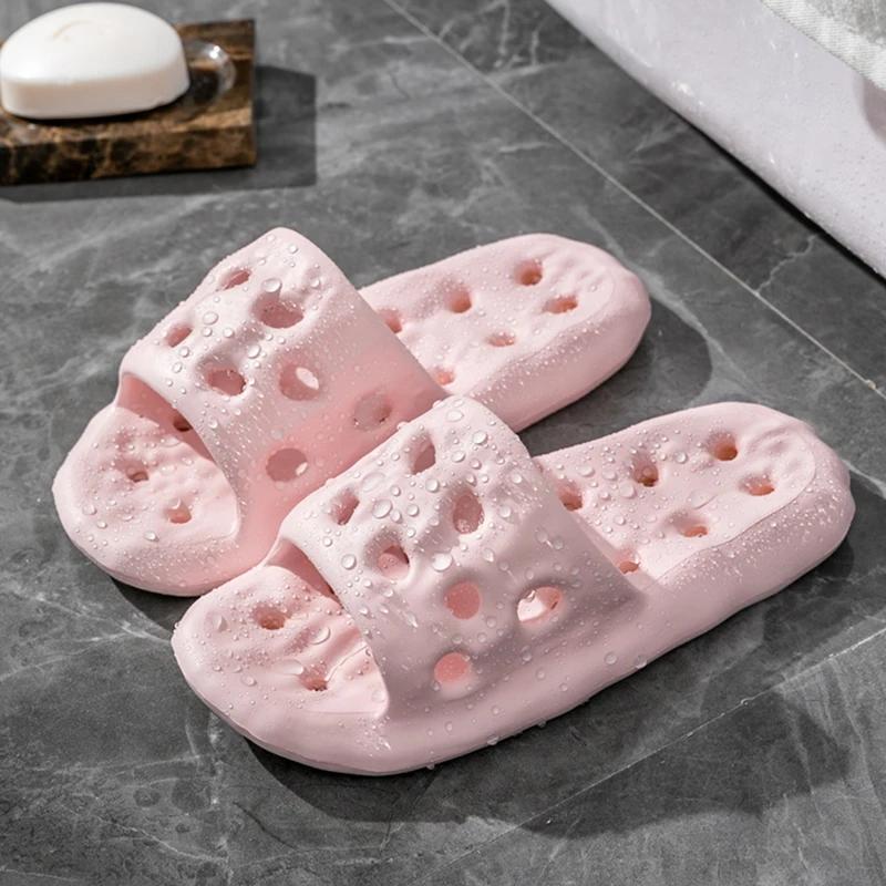 Fashion Women's Quick-dry Bathroom Slippers For Home Use Summer Couple Slippers EVA Light Soft Men's Hotel Indoor Shoes