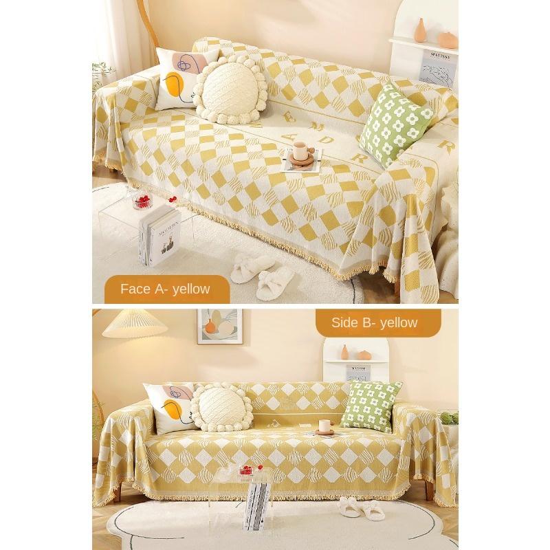Nordic Style Sofa Cover Cloth Ins Style Full-Cover Sofa Cushion Simple Modern Sofa Cover Four Seasons Universal Sofa Cover Cover