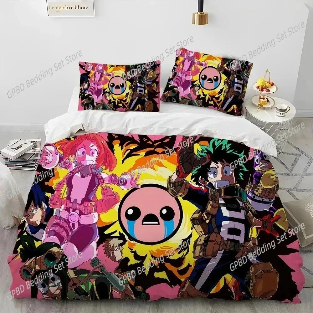 

3D Print Anime My Hero Academia Izuku Deku 3D Duvet Cover Bedding Set Comforter Linen Pillowcases Home Decor Single King Queen US King 264x228cm