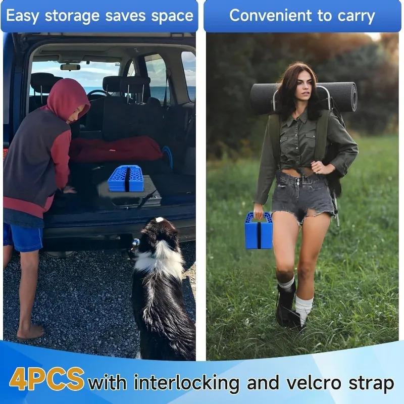 Evite que os Macacos Afundem Almofada Antiderrapante para Macaco de RV Resistente às Intempéries Nivelamento Estabilização Almofada Bloco para Macaco para Autocaravana Caravana Reboque