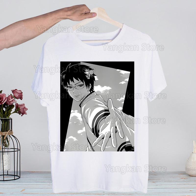 Saiki Kusuo No Sai-nan Japanese Anime Saiki  Novelty Funny Vintage Crew Neck Men's T-Shirt Humor Top Tee Humor Streetwear