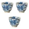 Setomonohonpo (Setomonohonpo) Set of 3 Dyed Grape Ippuku Bowls (Blue) [9.8 X 7.8cm, 270cc] | Ippuku Bowls, Ceramic