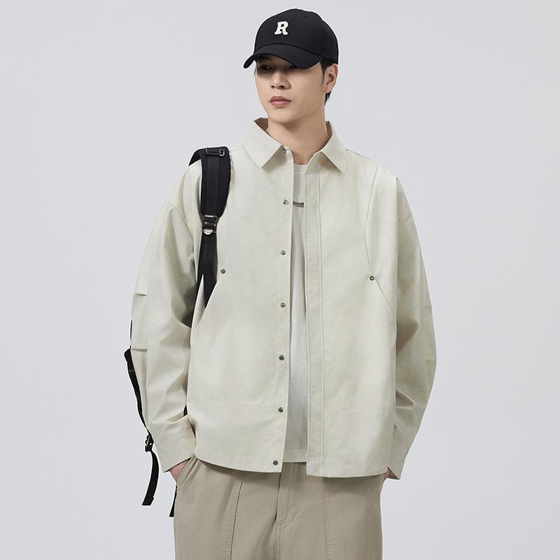 Workwear Jacket Men's Lapel Jacket Coach Clothing Autumn and Winter New Loose Leisure Sports Retro