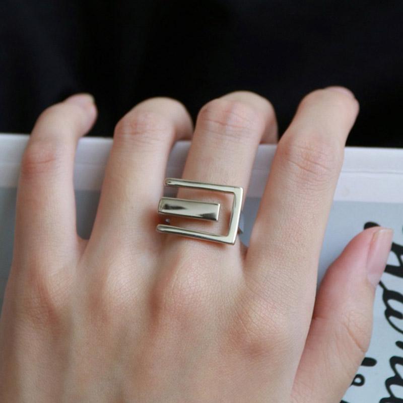 Xiaomi Minimalist 925 Sterling Silver Width Rings For Women Trendy Creative France Gold Plated Elegant Bride Jewelry Gifts