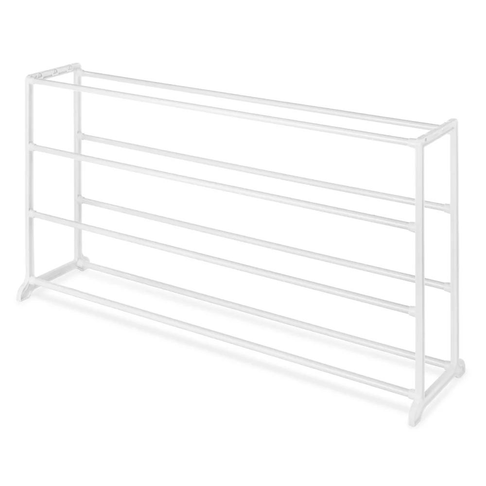 Durable 4 Tier Shoe Rack Organizer Space Saving Tool Free Assembly Ideal Apartments Entryway Garage