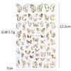 4Sheets Holographic 3D Butterfly Nail Art Stickers Adhesive Sliders Colorful DIY Golden Nail Transfer Decals Foils Wraps Decorations