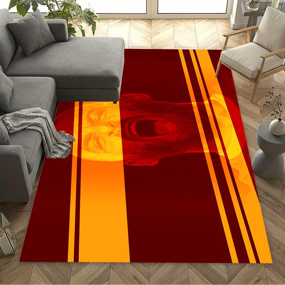 Football Player Action Floor Rug Office Rug Suitable for Foyer Game Room Bedrooms Outdoor Anti-slip Rug Office Home Decor