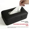 Car Tissue Box Holder Microfiber Leather Car Center Console Armrest Napkin Box Sun Visor Backseat Tissue Case with Fix Strap