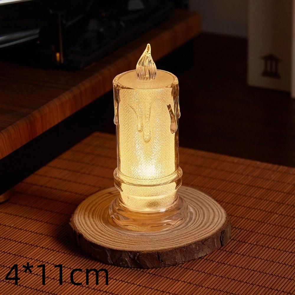 Flameless LED Light Candle Electronic Atmosphere light Mini Crystal Candle  Home Decoration