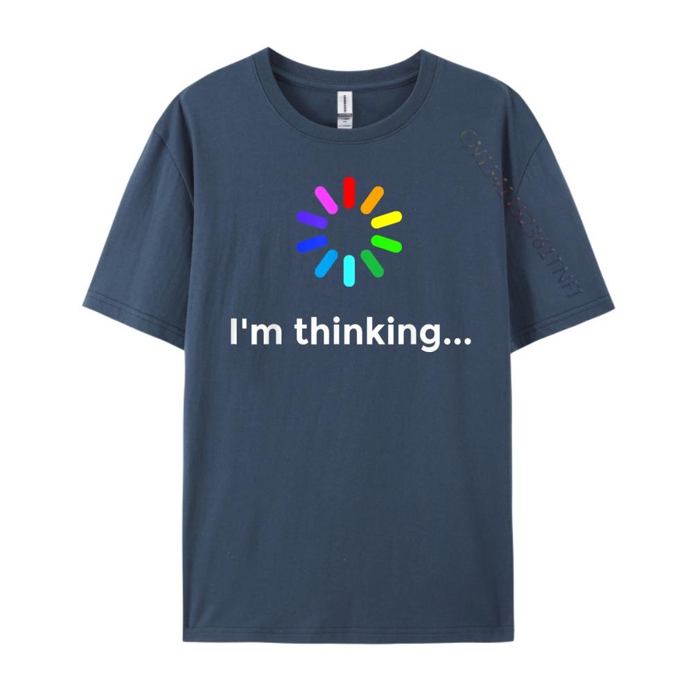 I M Thinking Geek Nerd Computer Programmer Techie T Green And White Graphic T Shirt Short Sleeve TShirt