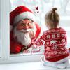 Festive Santa Claus Window Sticker Static Cling Perfect for Christmas & Winter Celebrations New Year Home Decorations Gifts