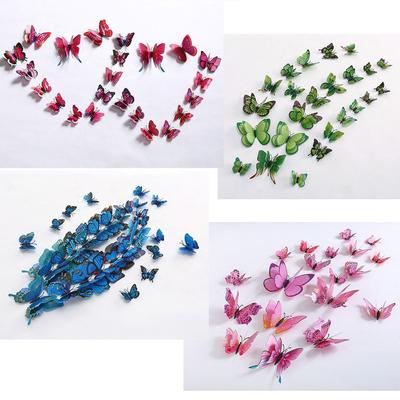 Accessoires Stickers Papillon 3D Décoration Maison Papillon Papillon Décoration Mariage Coloré Mignon Stickers Muraux Bureau