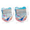 Profession Kalimba 17/21 Keys Thumb Piano with Study Instruction & Tune Hammer Acrylic Finger Piano for Kid Beginners
