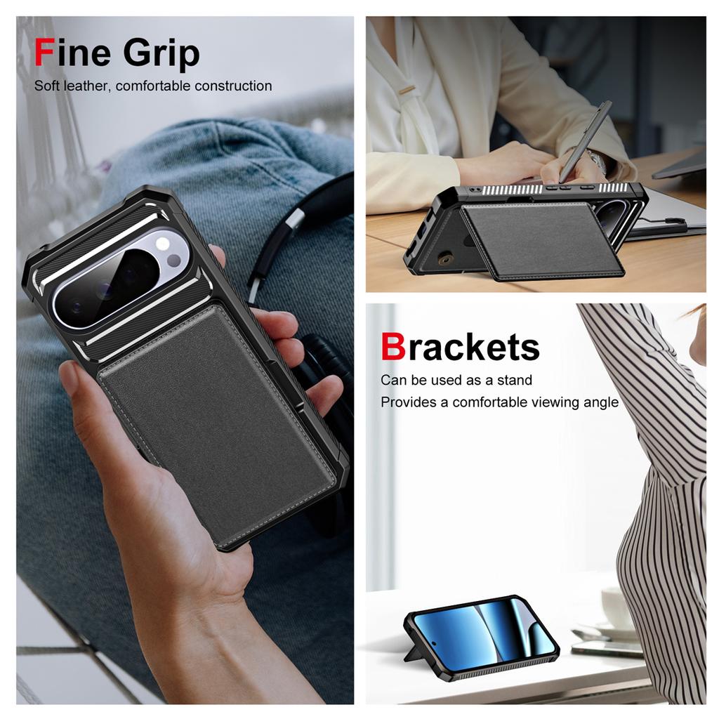 Left-Right Flip Card Slot Wallet Leather Phone Case for Google Pixel 7 8 9 10 Pro XL Shockproof Pocket Cover for Pixel 9A 8A 7A