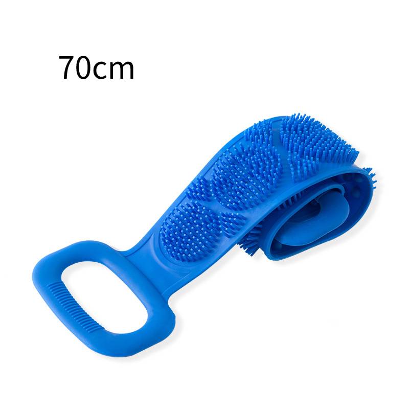 

Банное полотенце силиконовое отшелушивающее двухстороннее полотенце для чистки ванны щетка для массажа спины полотенце для массажа спины принадлежности для ванной 70cm blue