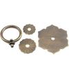 Drop Ring Knobs Antique Bronze Tone Ring Pulls Flower Shape Dresser Drawer Cabinet Pulls - 2pcs
