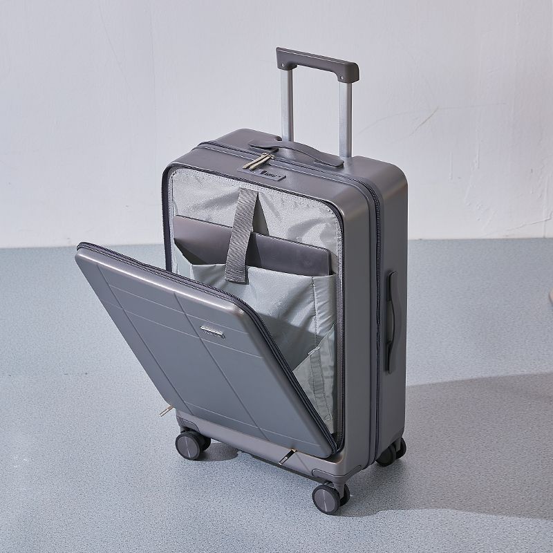 WTEMPO Walizka z przodu otwarta damska wielofunkcyjna walizka na kółkach męska walizka studencka uniwersalne kółko hasło skórzane etui