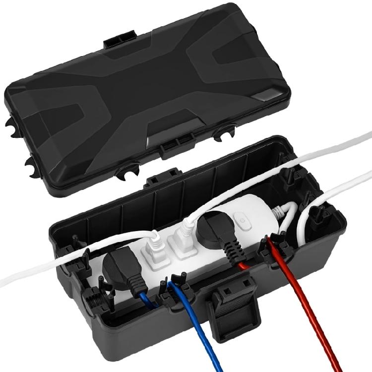 6Port Weatherproof Electrical Box Junction Box Heavy Duty PP Construction Outdoor Use for Lighting EV Chargers Pool