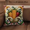 2D Vintage Farm Vegetables Corn Chili Throw Pillow Covers** Pattern Cushion Cover Suitable For Sofa Bedroom Car Pillow Cover