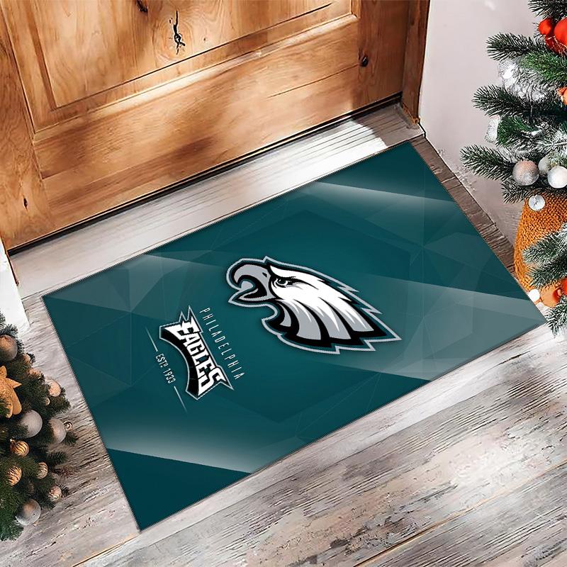 Philadelphia Eagles Kristall Samt Teppich Weich Anti?Rutschfeste Fußmatte Bequemer Wohnzimmer Schlafzimmer Dekor Teppich