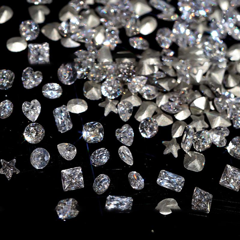 20Pcs Mini Nail Rhinestones Sharp Bottom 3D Flash Horse Eye Nail Art Crystal Gems Dazzling Manicure Nail Art Decoration