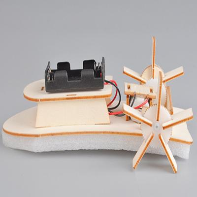 Bateau Maquette DIY Matériaux Ensemble Construction Bateau Bois Kit 3D Assemblage Bateau à Vapeur à Pagaies Bois Enseignement Créatif Éducatif Science