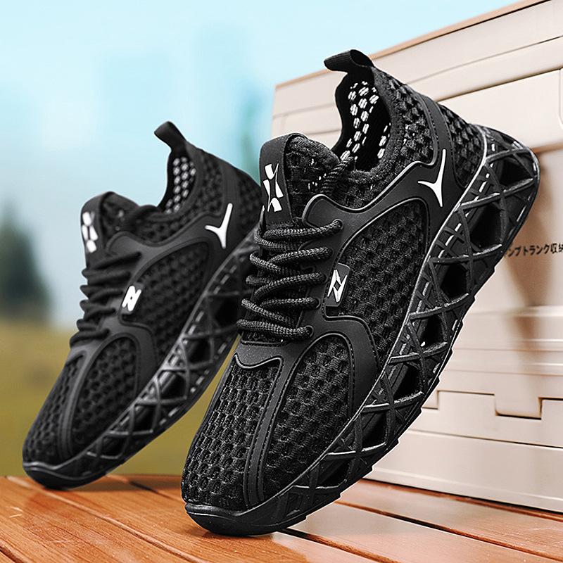 Men's Summer Versatile Low-top Trendy Versatile Mesh Shoes Outdoor Casual Comfortable Breathable Lazy Shoes