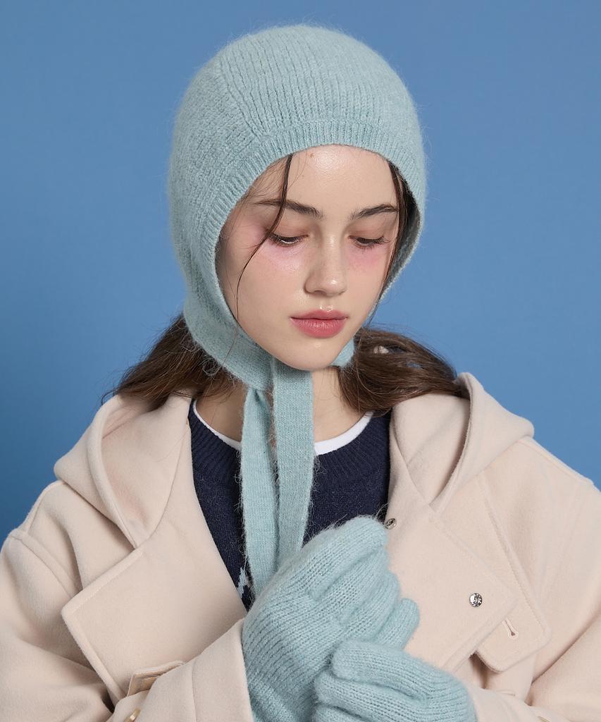 WAIKEI Hairy Ribbon Balaclava Mint