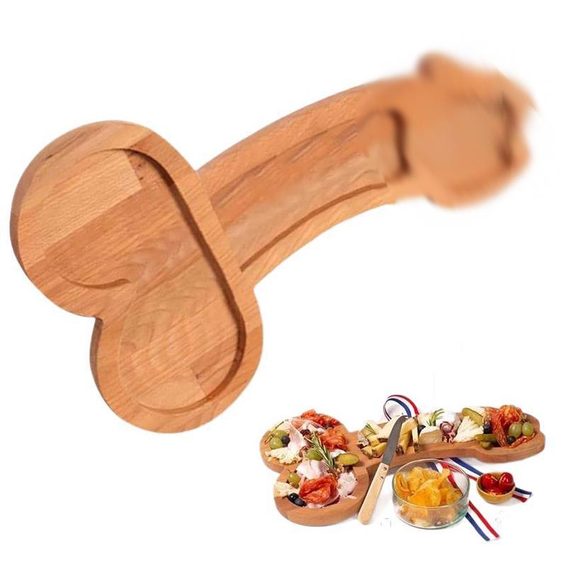 Wooden Funny Plate Creativity Dinner Party Barbecue Tableware Bbq Snack Candy Dish Dining Table Atmosphere Props Shelf