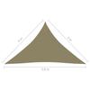 VidaXL Voile de parasol tissu oxford triangulaire 4x4x5,8 m beige 135177
