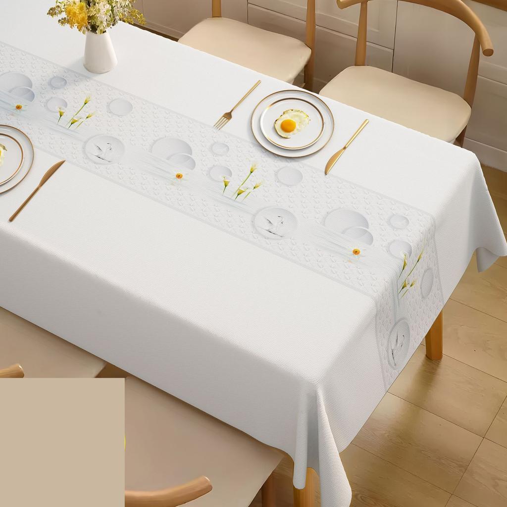 Home Tablecloth Modern Minimalist Printed Anti Scald Wash Free Table Mat Rectangular Insulated Coffee Table Cloth Restaurant Decorative Fabric