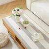 Machine Washable Cotton Linen Tassel Coffee Table Tablecloth with Pockets