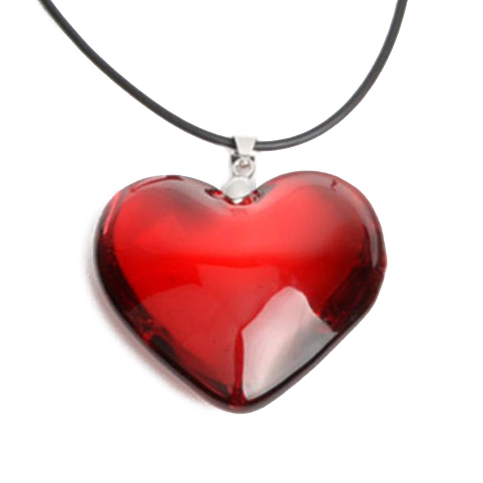 Heart Shape Men Necklace Pendant Necklace Jewelry Party Jewelry for Men Women 24mm