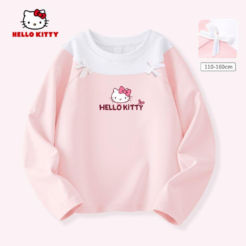 Hello Kitty Mädchen Langarmshirt, Frühling und Herbst 2026 Neuer Stil, Stylisches Langarmoberteil für Mädchen