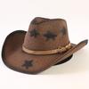 Popular Western Cowboy Straw Hat Men's and Women's Fashion Shade Straw Hat Classic Outdoor Western Cowboy Hat