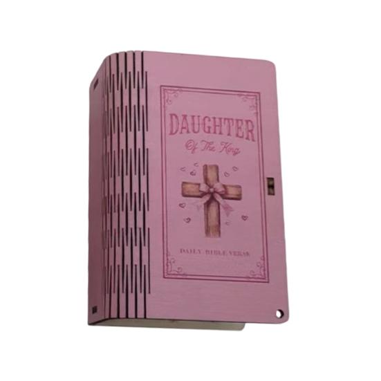 Cutie Artizanală din Lemn cu Versete Biblice și 150 de Cartonașe cu Scripturi Cutie de Rugăciune Creștină Încurajare Zilnică Pozitivă Cadou Inspirațional pentru Femei Bărbați